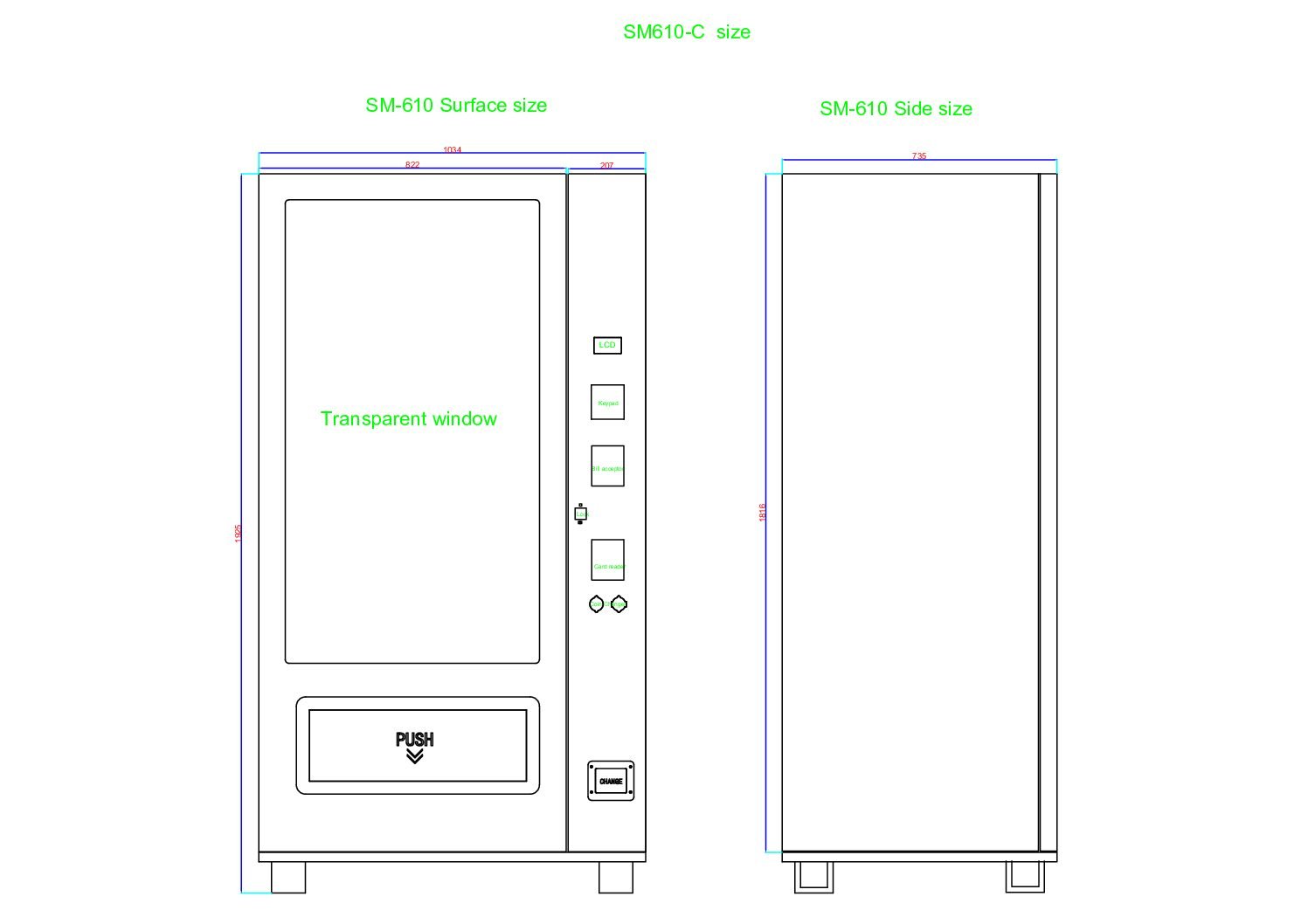 VC-5S Wide Snack Vending Machine